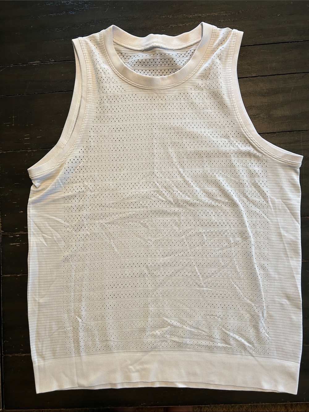 lululemon athletica Women's White Perforated Tank Top
